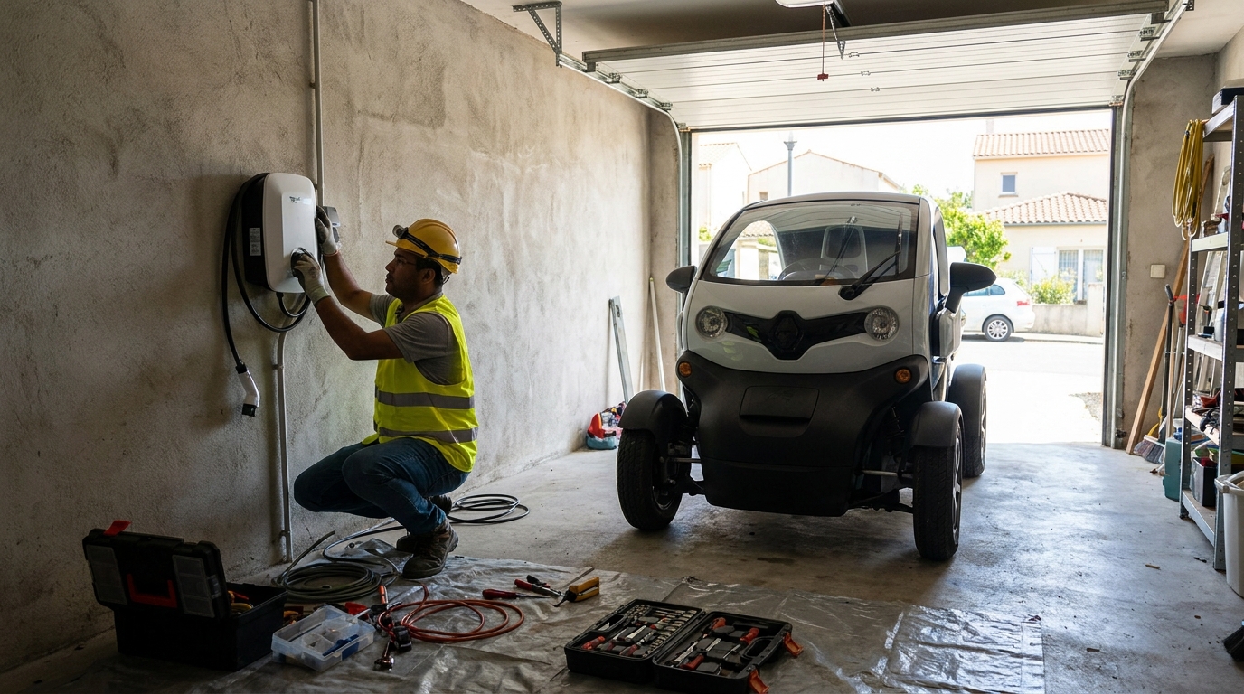 Instalacao de carregador de carro eletrico profissional em Franca‑SP