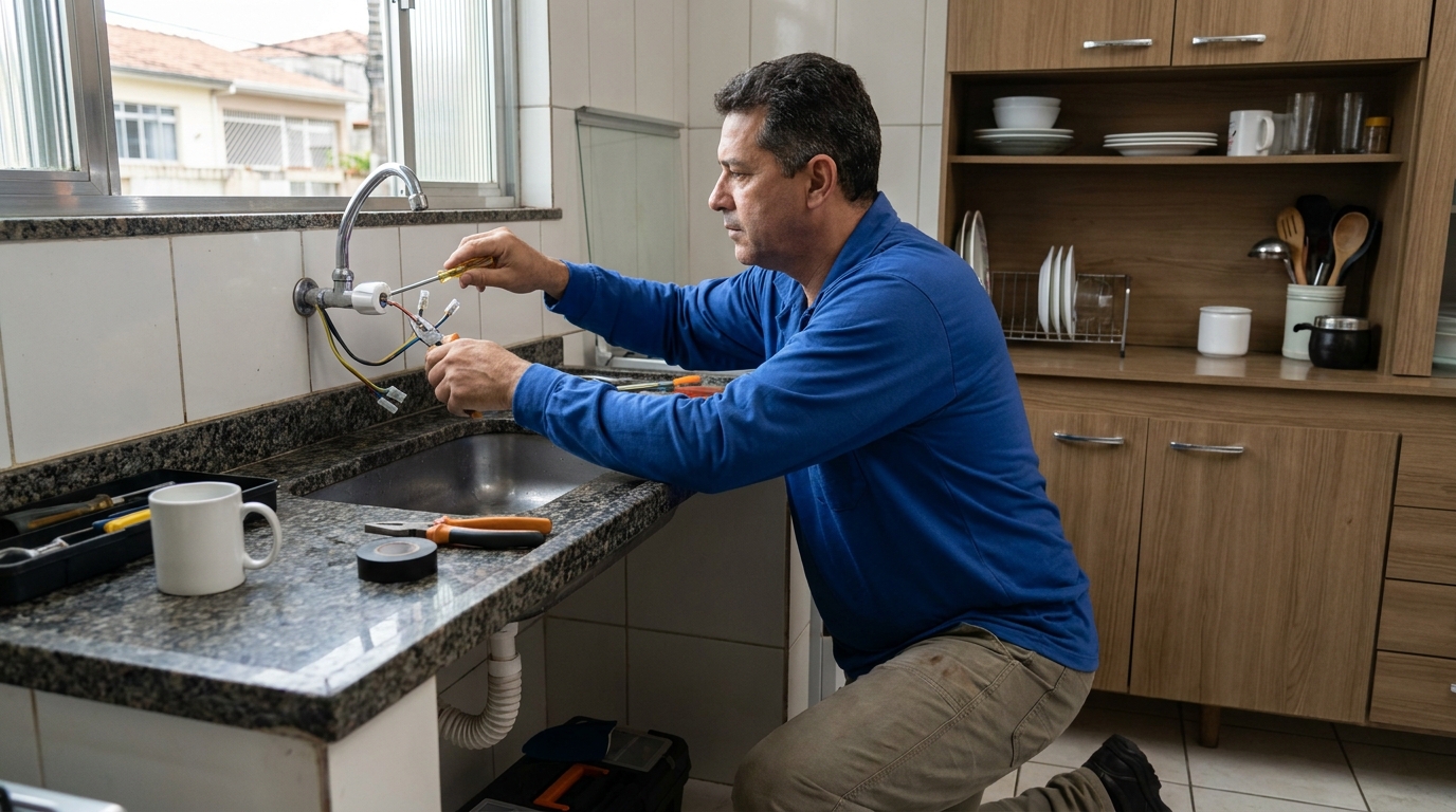 Troca de torneira eletrica em Franca‑SP